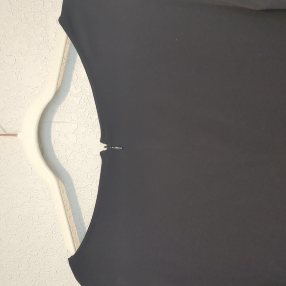 Rodarte x Universal Standard short ruched sleeve black midi sheath dress - Picture 11 of 13